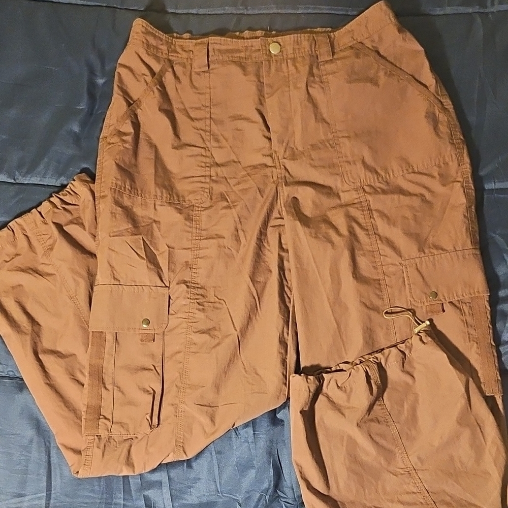 Ladies Brown Cargo Pants